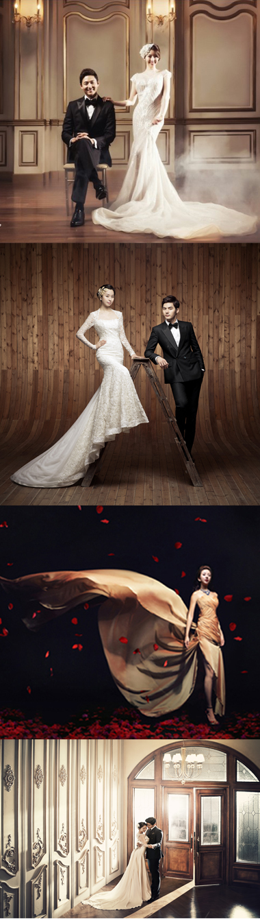 前撮りの結婚写真は韓国のアジェリーナ