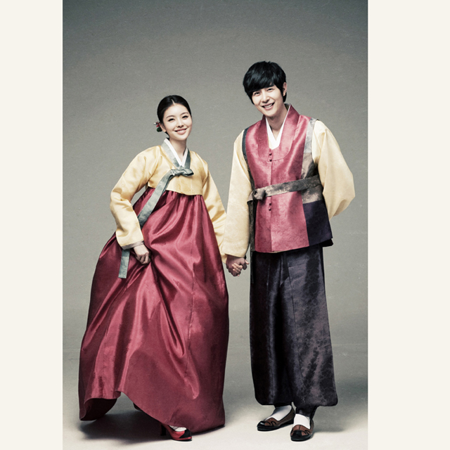 希少！韓国 結婚式 夫婦 民族衣装セット ハンドメイド時代劇